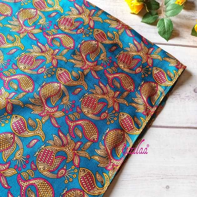 Gorgeous Blue Tusser silk scarf 