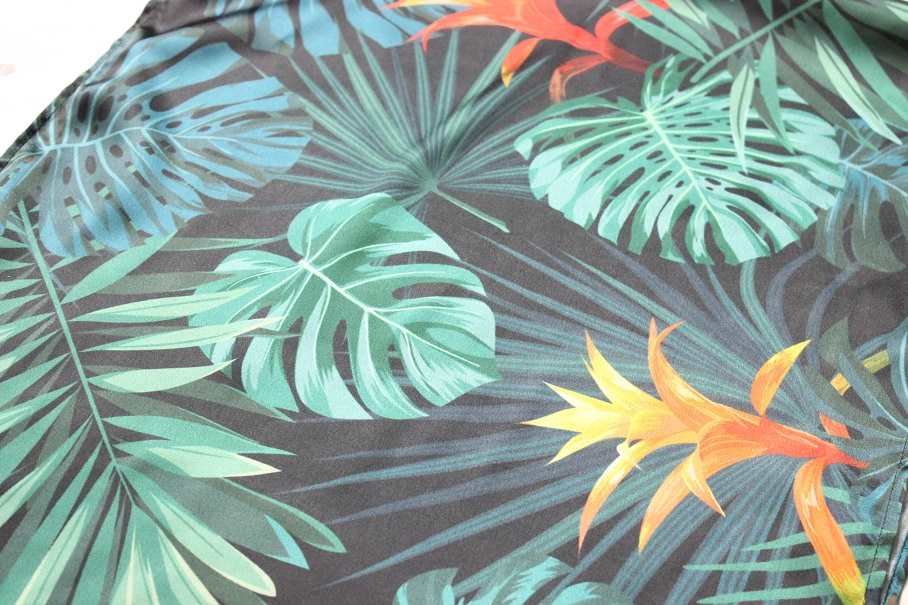 Gorgeous TROPICAL green satin scarf