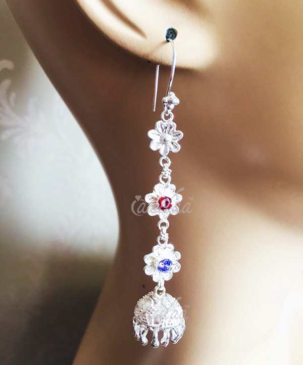 Gorgeous silver earrings, Designer sterling silver earrings