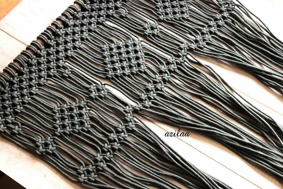 Gray ECO friendly boho cotton macrame handmade plant hanger 1pc