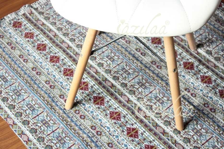 Gray maroon handloom handmade runner 1