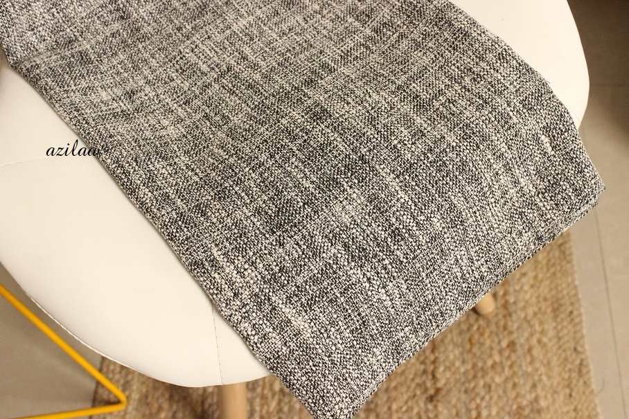 Gray Handloom woven throw blanket