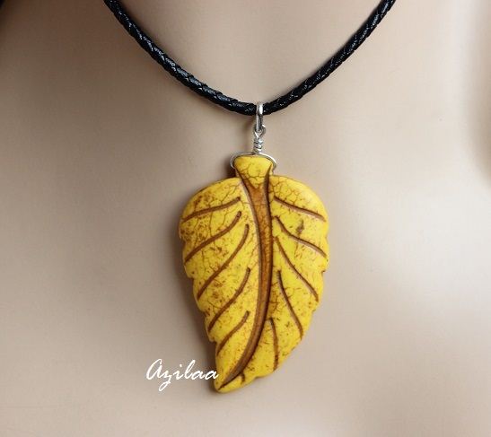 Leaf pendant necklace, Gemstone pendant necklace for women