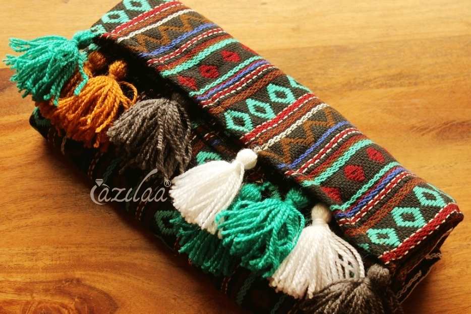 Handloom woolen handloom soft woven throw blanket