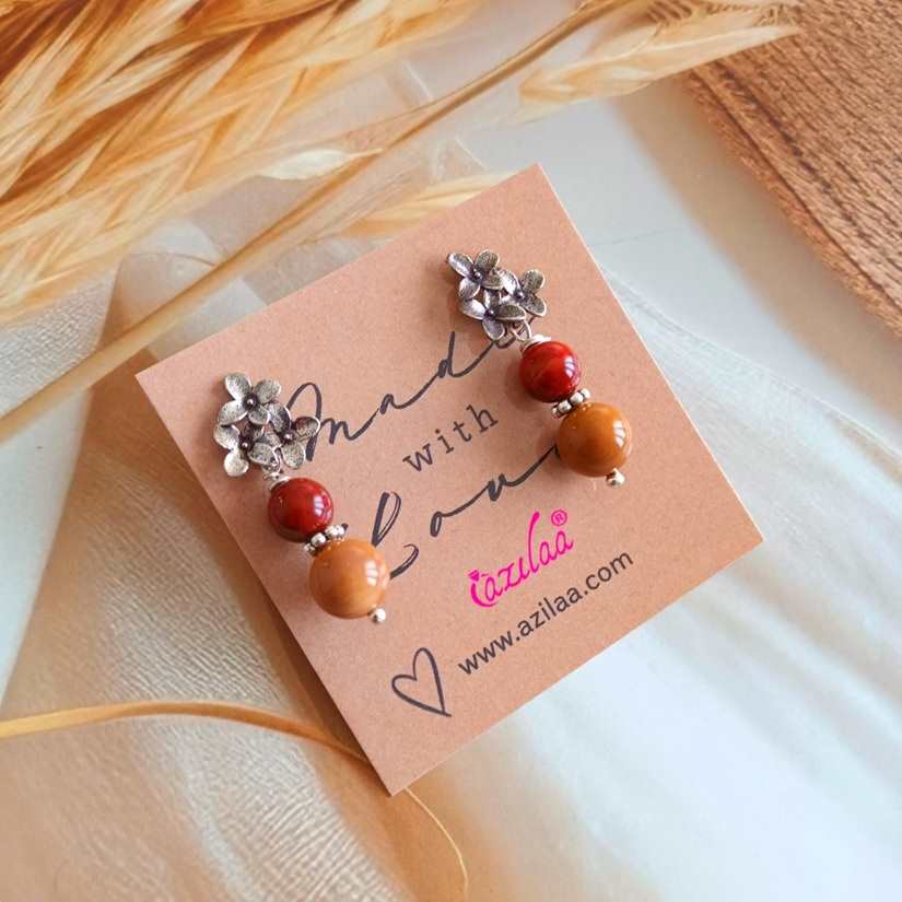 Handmade Mookite Gemstone Earrings