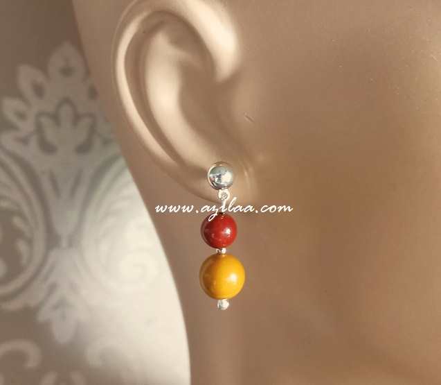 Jasper gemstone sterling silver Pendant Necklace earrings