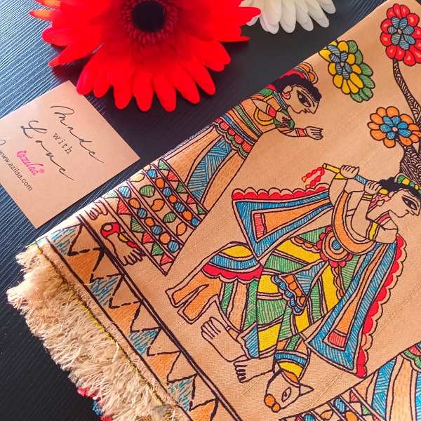 Krishna Tusser silk scarf 