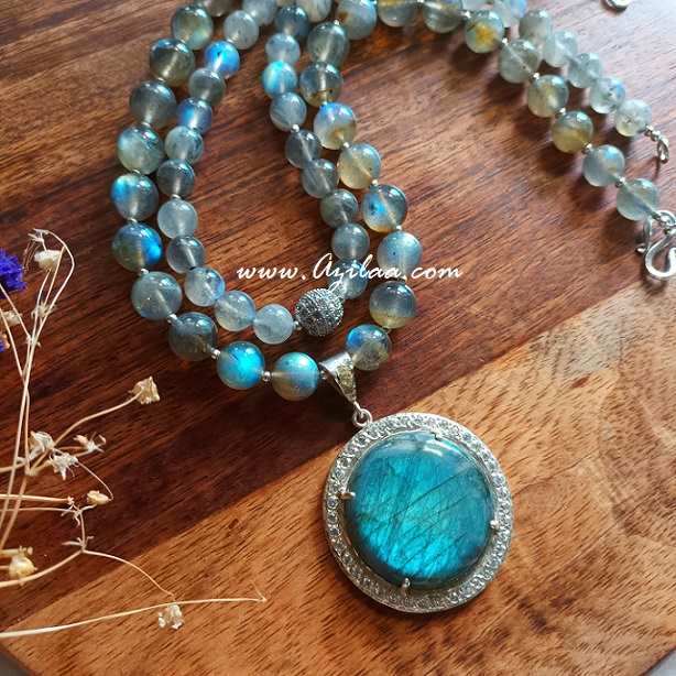  Labradorite gemstone sterling silver Pendant Necklace earrings