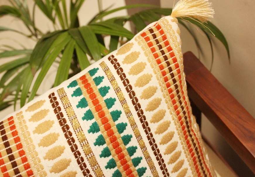 Light brown handloom handmade cushion covers