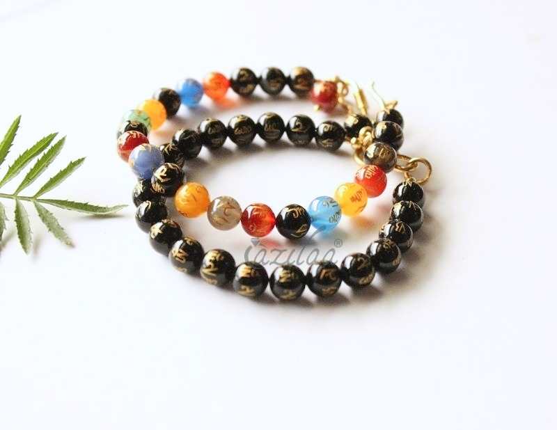 Mantra  Om Mane Padme Hum bracelet set 02