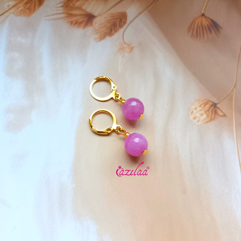 Mom charm bracelet Lavender gemstone beaded set gift for her