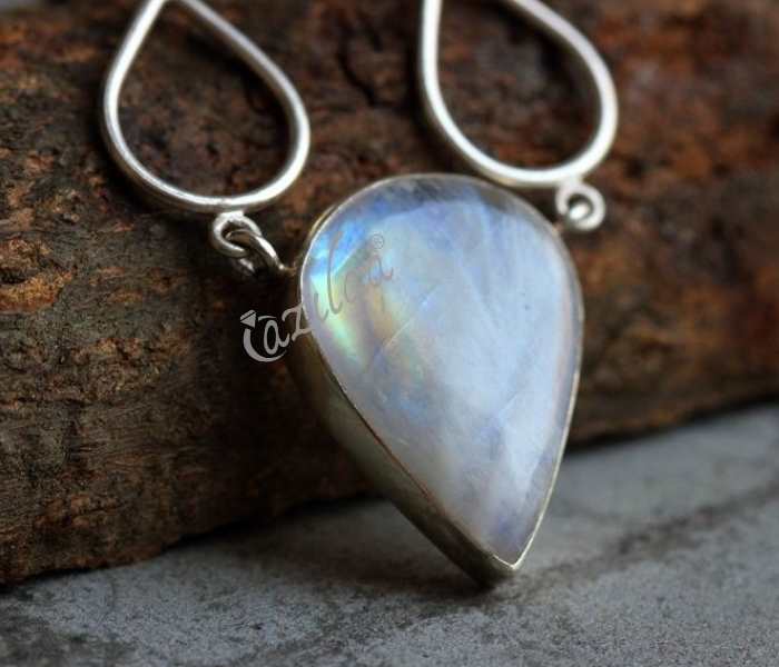 Moonstone sterling silver necklace handmade 