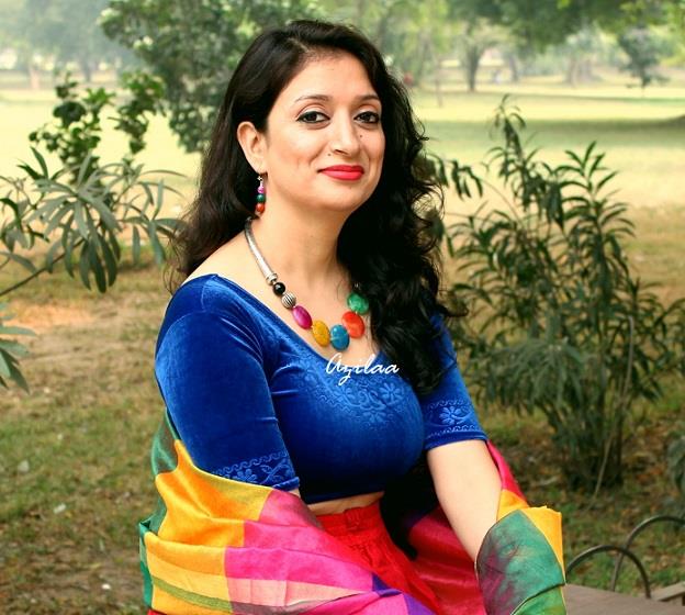 Multi agate gemstone necklace and earring set