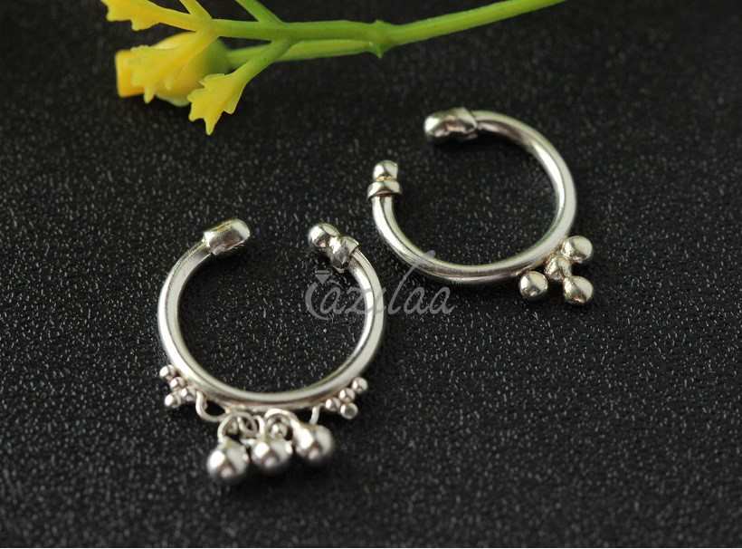 Nose ring septum rings sterling silver artisan handmade
