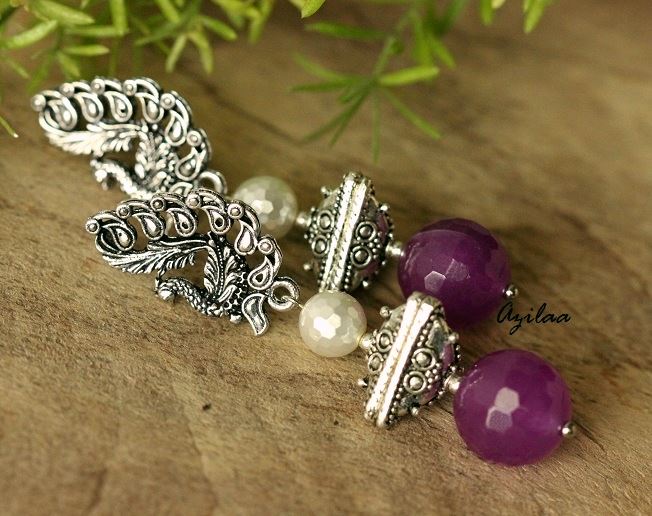 Peacock Statement handmade necklace set