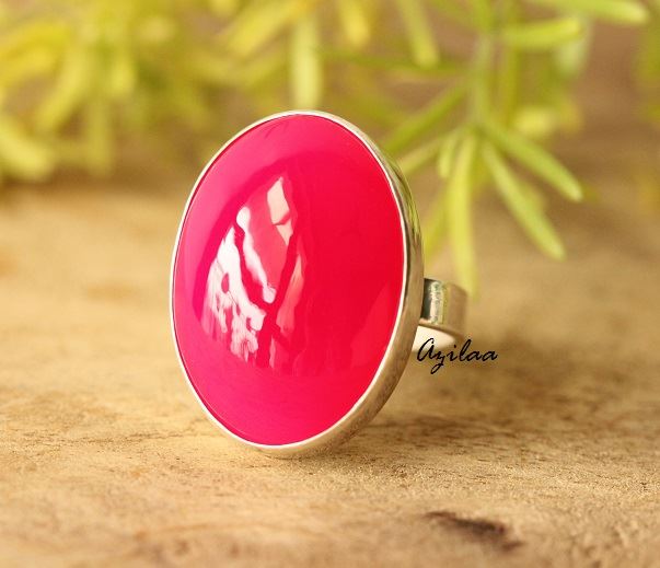 Pink Artisan sterling silver gemstone handmade ring