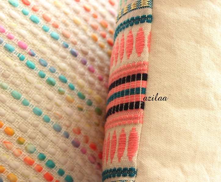 Pink handloom handmade cushion covers