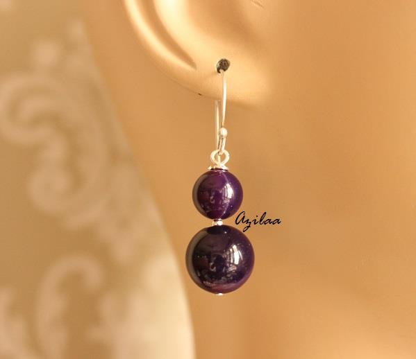 Purple Statement designer gemstone beaded necklace 