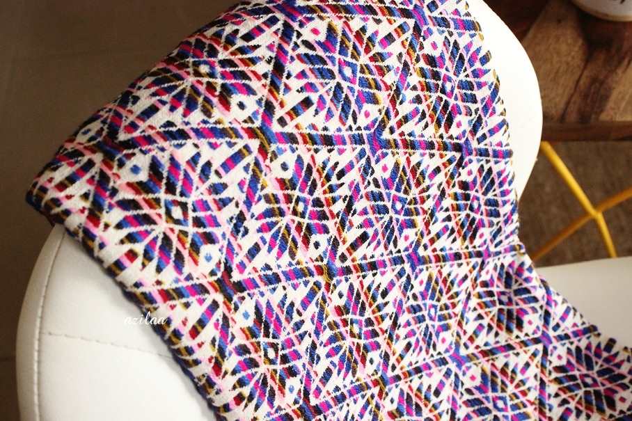 Purple flower Handloom woven throw blanket