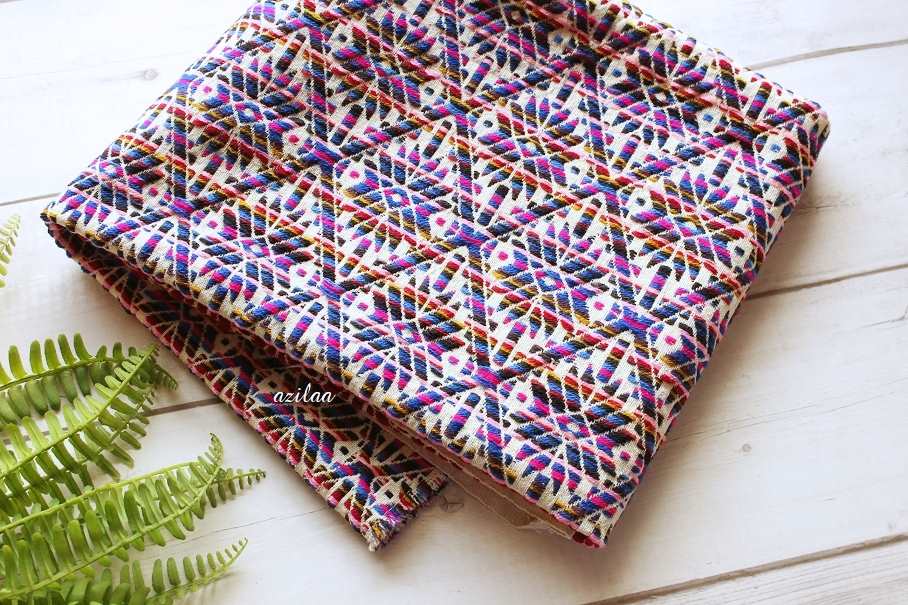 Purple flower Handloom woven throw blanket
