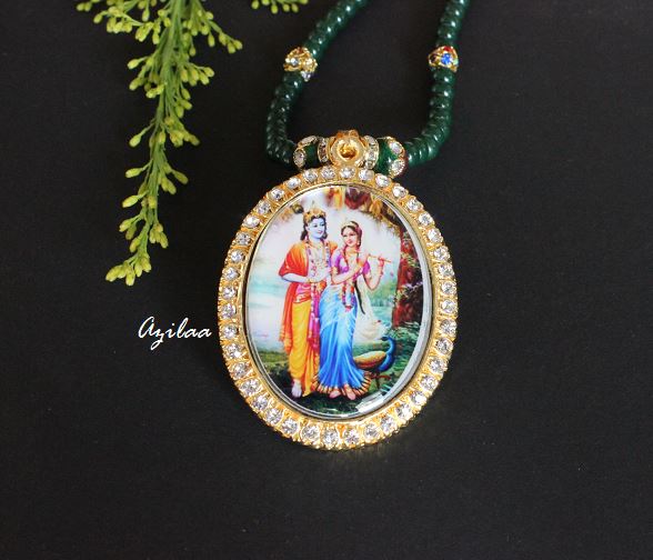 Radha Krisha gorgeous god pendant necklace