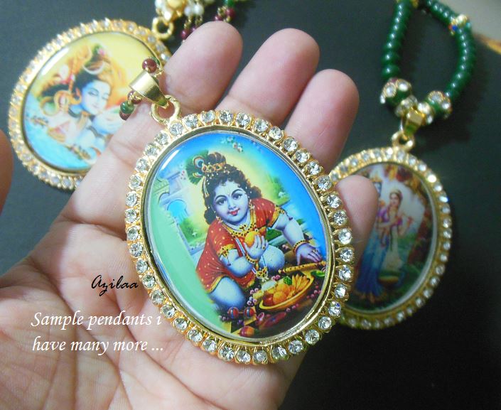 Radha Krisha gorgeous god pendant necklace