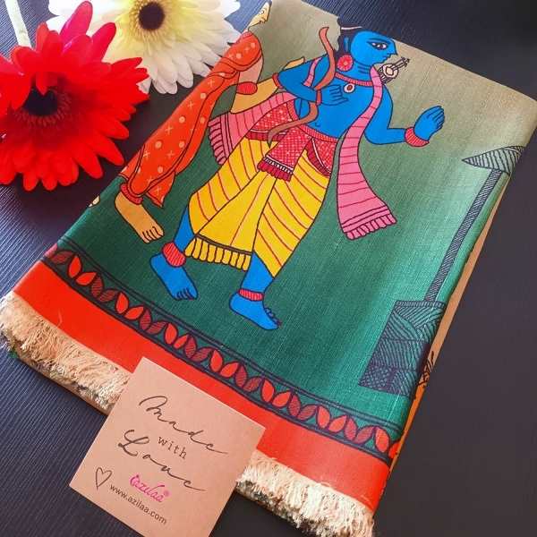 Rama Tusser silk scarf 1