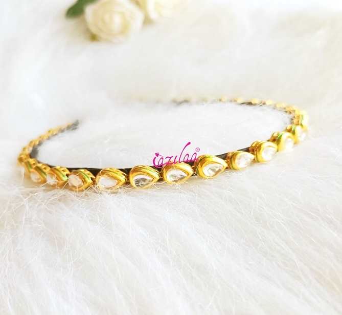Statement Golden designer headband party hair accessory 