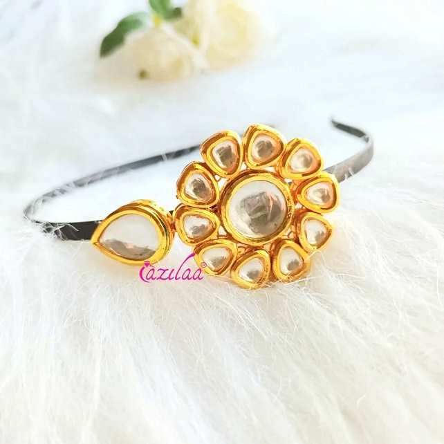 Statement Golden flower designer headband hair accessory 