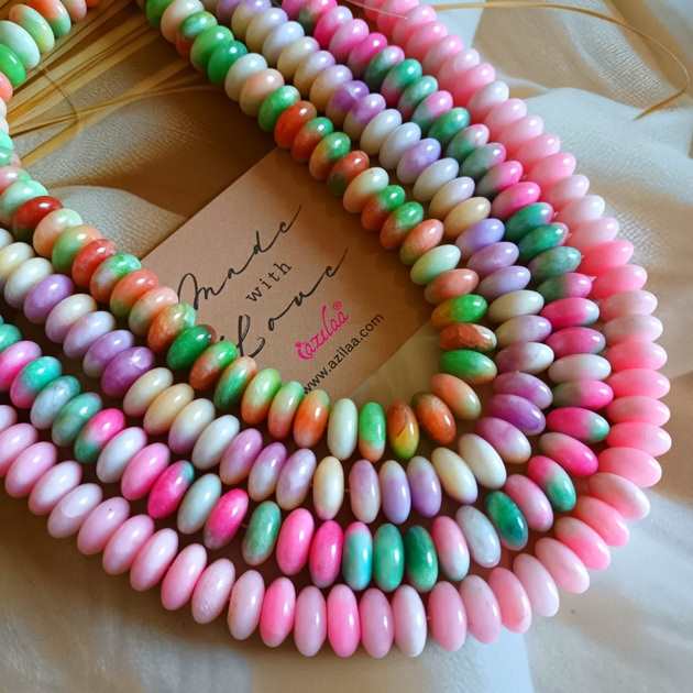 Statement Sea green gemstone beaded necklace set