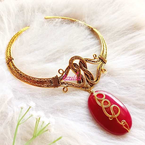 Statement artisan collar choker designer necklace