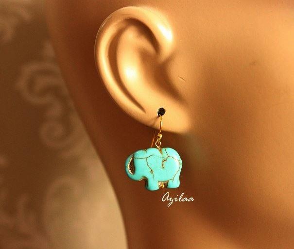 Statment turquoise Golden Ganesha elephant handmade necklace