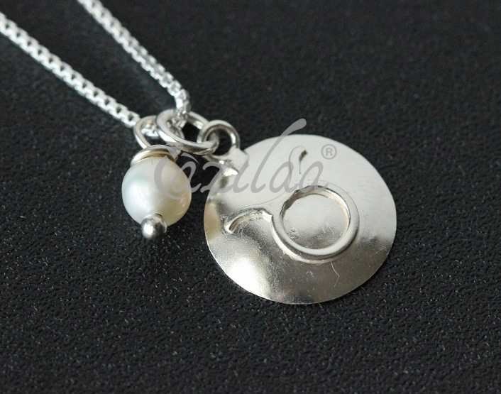 Taurus Zodiac Sterling silver pearl charm Pendant