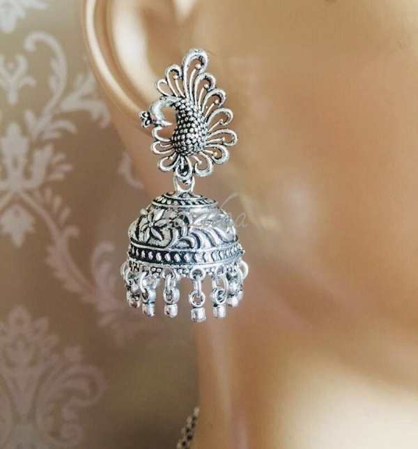 Tribal Statement designer boho pendant necklace earrings set