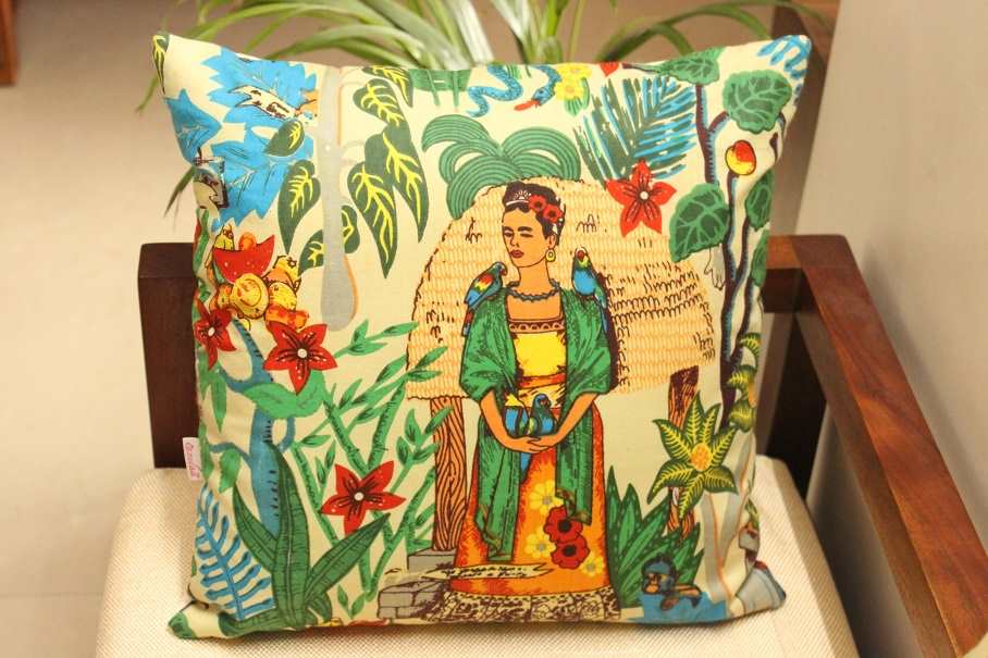Tropical forest printed cotton handmade cushion covers