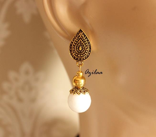 Antique gold plated pendant necklace set, Laxmi pendant necklace