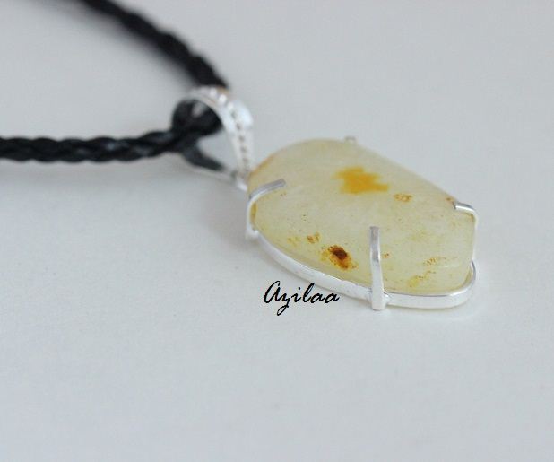 Yellow designer handmade gemstone pendant
