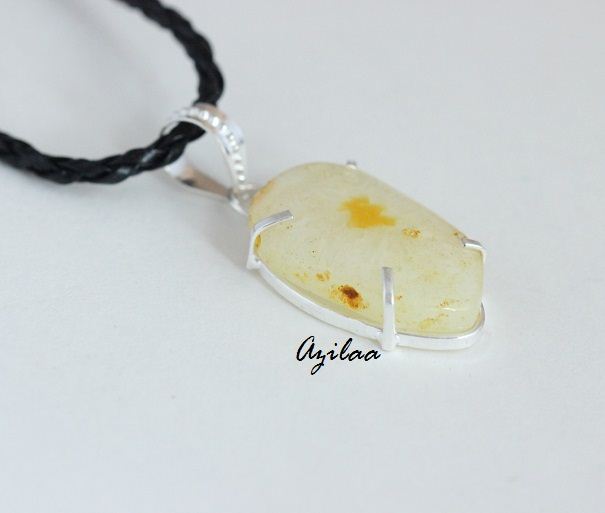 Yellow designer handmade gemstone pendant